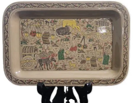 الجائزة الخاصة SP-22: Burmese lacquerware Tray من Myanmar Philatelic Society