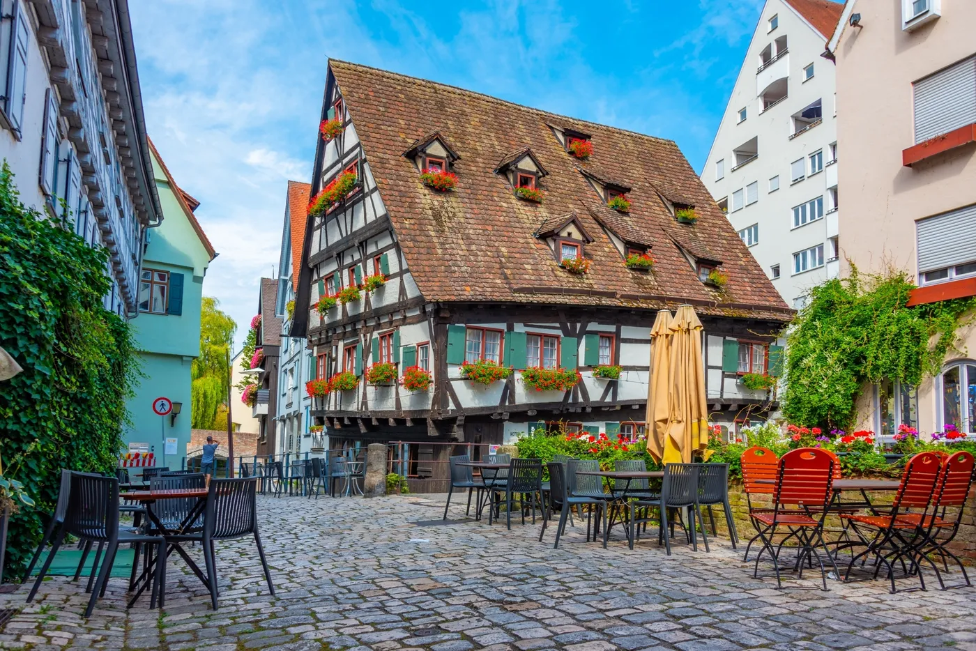 Half-timbered houses in the old town of Ulm